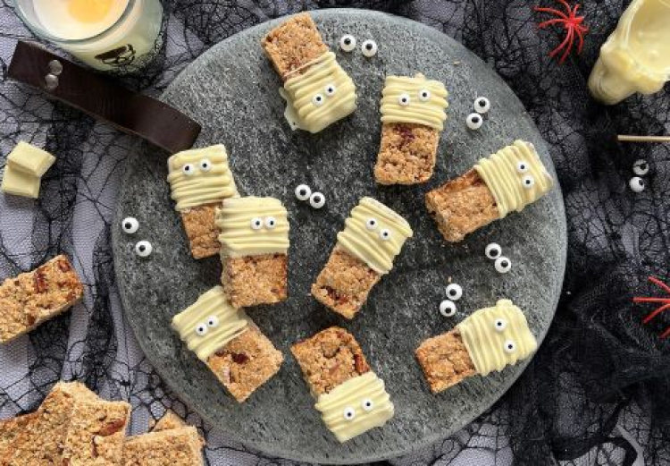 Barritas Momia de leche condensada y avena